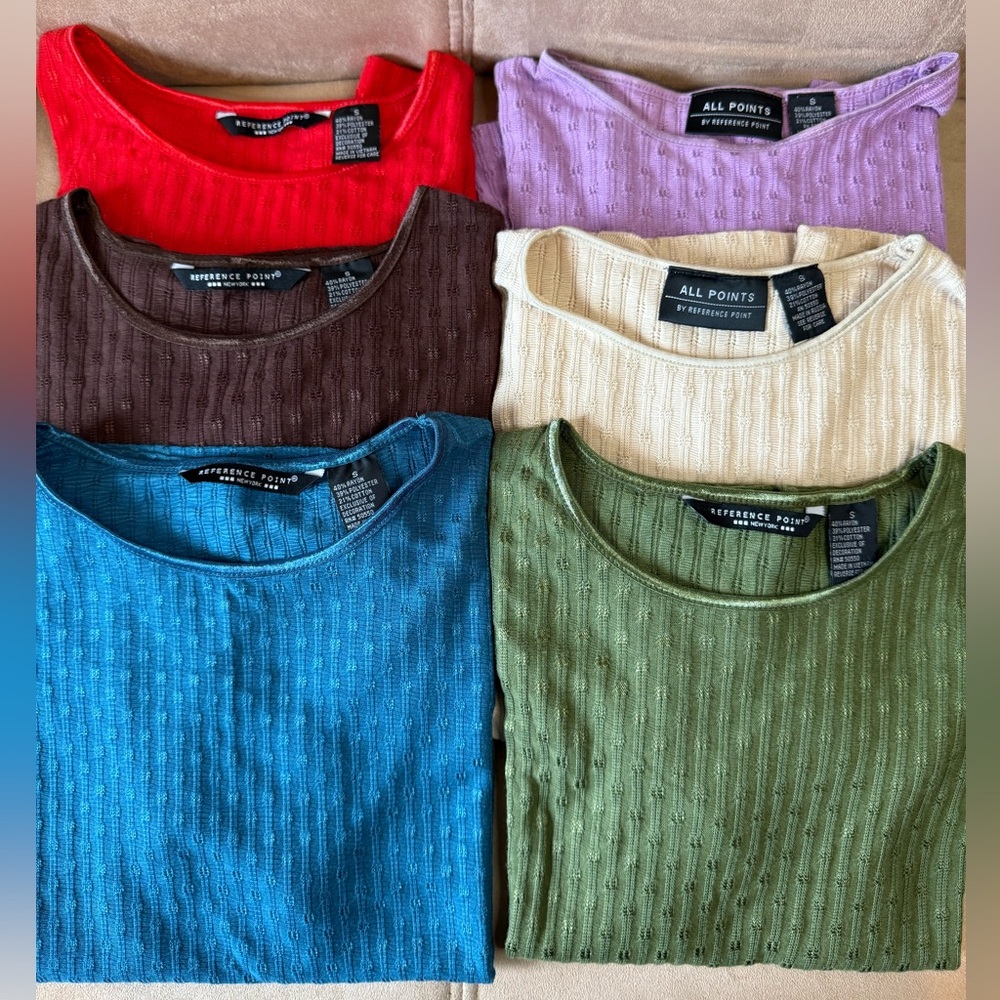Reference Point NY NWOT 6 Pc. Multicolor Small Short Sleeve T-Shirt Bundle